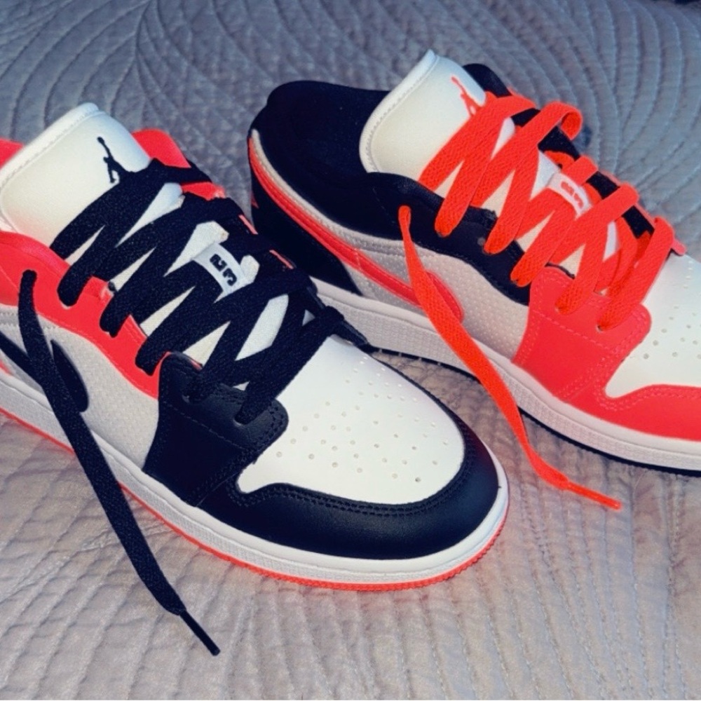 Nike Kids Sneakers - Black, White, and neon
